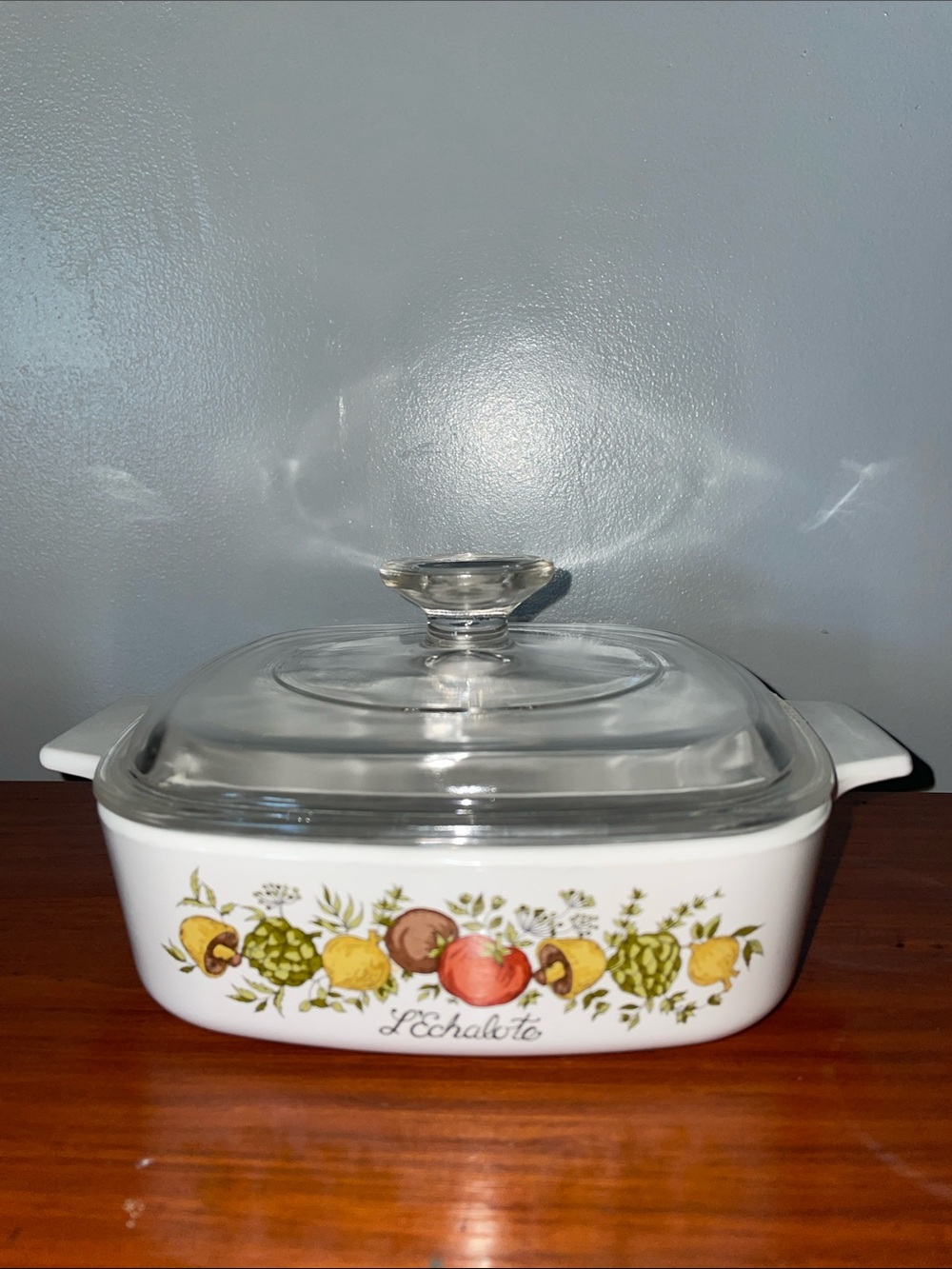 Vintage Corning Ware Spice of Life L’Echalote A-1 1 Quart Casserole Pyrex Lid